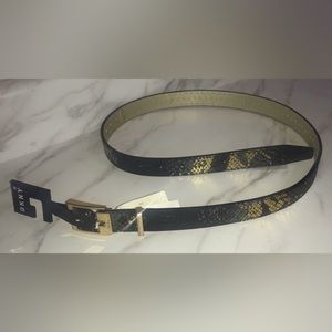 DKNY Metallic Snake Embossed Belt